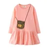 Sauter mètres nouvelle princesse sac imprimer filles robes automne printemps bébé vêtements à manches longues mode chaud enfants Costume anniversaire