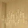 Pendant Lamps Modern Led Lights Fixtures Raindrops Crystal Parlor Hall El Hanglamp Coffee Shop Lamp Minimalist Home Loft Deco