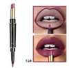 Double -headed red lip thread pen matte makeup color lip glaze 16 color lipstick, many style choices, support custom logo