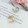 Stud 30mm Mode Moderne Edelstahl C Form Ohrring Kreis Hoop Einfache Grundlegende Ohrringe Runde Großhandel Mädchen Schmuck 230721