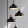 Lampy wiszące loft metalowe światła pokrywki restauracyjne wiszące światło vintage pojedyncze amerykańskie schody przemysłowe