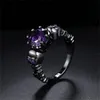 Punk Skull Gothic Ring For Women Men Halloween Goth Black Gold Color Rings Accession Wholesale Fashion Jewelry GC2227