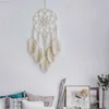 Oggetti decorativi Figurine macrame boho decorazione muro di arazzi sospeso da sogno catcher decorazioni per la casa tenatura a mano