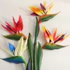 Decorative Flowers Retro Real Touch Large Bird Of Paradise Single Branch Artificial Flower For Home Party Wedding Decoration Fake