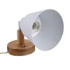 Lâmpada de parede 3X Luz de cabeceira de madeira para corredor do quarto com interruptor de zíper livremente giratório (branco)