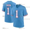 Maillot de retour des Oilers de Houston Derrick Henry DeAndre Hopkins Kevin Byard Jeffery Simmons Warren Moon Steve McNair Ryan Tannehill Malik Willis Treylon Burks Chemise