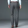 Pantaloni da uomo DIMI Pantaloni da lavoro a vita alta Autunno Inverno Lana di pecora lyocell dritta di alta qualità