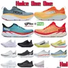 Sukienka buty z pudełkiem Hoka One Running Bondi Clifton 8 Carbon x 2 Sneakers Designer Men Men Mężczyznę Kobiet But Goblin Blue Amber D Dhj5a