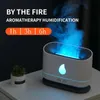 Diffuseur d'huiles essentielles de recharge USB 1pc, deux couleurs de flamme, humidificateur à effet de flamme, diffuseurs d'arômes humidificateur d'air à ultrasons