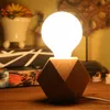 Table Lamps OuXean Vintage Wooden Lamp Retro Desk Simple Night Lihgts For Home Decor Bedroom Night-Light Cafe House With Bulb