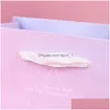 Jewelry Boxes Gradient Pink Paper Box Bracelet Necklace Ring Earring Cases Handmde Kraft Wedding Gifts Packaging Accessories Drop De Dhfsp