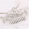 Gioielli per capelli Personalizzati in metallo dorato con strass Pettini di perle Gioielli Copricapo Accessori per capelli da donna da sposa Drop Delivery Hairjewelry