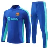 Ansu Fati Camisetas de Football Tracksuit Kit 21 22/23 Barcelonas Men Barca Adult Boys Lewandowski F. de JongトレーニングスーツジャケットChandal Futbol Survetement 666