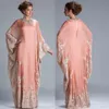 Koronkowe aplikacje wieczorne suknie balowe muzułmańskie sukienki imprezowe Caftan 2019 Arabian Dubai Dubaj Mother of the Bride sukienki251t