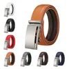 Belts Men Genuine Leather Belt Business Metal Automatic Buckle For Male Designer Cowhide Ratchet 110-130cm Fashion