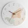 Wall Clocks Abstract Ink Printing Clock Modern Art Silent Quartz Watercolor Painting Home Decoration