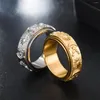 Anneaux de mariage étoile lune soleil rotatif titane acier anneau unisexe bohème inoxydable soulagement anxiété femmes charme bijoux en gros