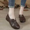 Dress Shoes Xiuteng Black And Brown Women Shoes Genuine Leather Women Ballet Flats Nurse Shoes Moccasins Causal Shoes Cowhide Woman Loafers L230724