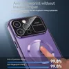 Projektantka worka metalowa aluminiowa magnes magnet iPhone'a 15 12 13 14 Pro Max 360 ﾰ Pełny ekran soczewki HD Glass Adsorption Len Protect
