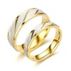 Couple Rings 4-6Mm Stainless Steel Engrave Name Lovers Gold Wave Pattern Promise Ring For Women Men Engagement Jewelry Drop Delivery