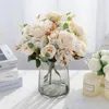 Decoratieve Bloemen Kunst Hortensia Roos Pioen Kerst Decoratie 2023 Jaar Woonkamer Huis Tuin Bruiloft Nep Plant