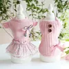 Milk Shake Powder Girls 'Vest and Dresses For Dogs Pet Clothing Pink Color Dress Dog Clothes Varor Katter Apparel276Z