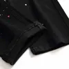 Men's Jeans Denim Jeans Design Fashion Lacquer Foot Casual Pants Stretch Regular Fit Black Long Jeans Men's New Four Season Plus Size L230724