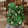 Giacche da donna Fashion Flower Stampa manica lunga Bomber da donna Zipper Up Cappotto vintage Top Elegante Slim Basic Giacche da donna 4 colori T230724