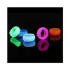 Anéis de banda Fashion Colorf Luminous Sile Women Jewelry Glow In The Dark Dedo Ring For Man Gift Drop Delivery Dhkp5