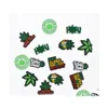 Chaussures Pièces Accessoires Wholwsale Green Leaf Clog Charms Pour Boucle Décoration Braclet Anniversaire Chritmas Gift Drop Delivery Sh Dhctv