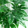 Flores decorativas 68CM 18Folha Artificial Plantas Verdes Plástico Palmeira Tropical Ramo Interior DIY Jardim Sala De Estar Decoração Da Casa