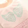 Dog Apparel Butterfly Lovely Pink Blue Lace Coats Thick Downs Jackets Chihuahua Pet Cat Winter Autumn Clothing For Dogs