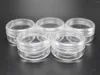 Jewelry Pouches Clear Plastic Round Box Beads Empty Storage Case Small Container Jars