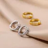 Brincos de zircônio círculo irregular para mulheres mini brinco de aço inoxidável geométrico festa de casamento jóias presente Aretes Mujer