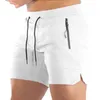 Laufshorts für Herren, für Fitnessstudio, Workout, Kordelzug an der Taille, Strand, schnell trocknend, Bodybuilding, Gewichtheben, Fitness, Traning, Jogger mit Reißverschluss