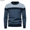 Men's Sweaters Winter Sweater Pullover Cotton Warm Clothes For France Luxury Outfit Fashion Stripped Combination Design