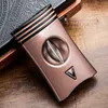 Light Luxury and Durable Cigar Cutter Zinc Alloy Multifunctional V-shaped Hole Cutters Cigar Holder Factory Outlet Cigars Knife