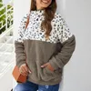 Women's Hoodies Leopard Print Patchwork Hoodie 2023 Kvinnor Winter Zipper Kangaroo Långärmad tröjor Längtare Pullover Kvinnlig kappa 101