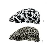 Berets Frühling Sommer Mode Kuh / Leopardenmuster Sboys Cap Männer Polyester Peaked Mädchen Frauen Maler Nehmen Po Hut