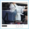 Caixa de transporte para gatos, caixa de transporte para animais de estimação, bolsa de assento, console de controle, ninho para cachorros, com cinto de segurança, apoio de braço grosso, acessórios para transporte de viagem