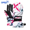 Ski Gloves COPOZZ Men's 3-Finger Touch Screen Ski Gloves Waterproof Winter Warm Ski Board Gloves Motorcycle Snowy Riding Mobile Phone Gloves 230725