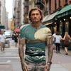 Heren T-shirts Zomer-shirt Zee Zonsondergang 3D Gedrukt Vrije tijd Vakantie Modetrend