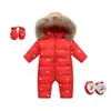 Abajo Grado de abrigo Rusia invierno niños -30 ropa abajo chaqueta para bebé Niña ropa Niños Mono niño prendas de vestir exteriores abrigos espesar trajes de nieve HKD230725