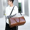 Duffel Bags High Capacity Travel Bag Luggage Unisex Leisure Fitness Weekend Bag Business Suitcase Soft Leather Travel Duffels Shoulder Bags 230725