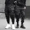 Men's Pants Hip Hop Boy Track Pants Elastic Waist Harem Pant Men Streetwear Punk Ribbons Design Trousers Male Black Pant Pockets Joggers 230724