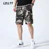 7XL Summer Men Camuflagem Cargo Shorts Masculino Algodão Casual Tático Short Masculino Outwear Tamanho Grande Cintura Elástica Shorts Joggers Masculino