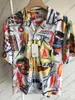 Magliette da uomo 23SS Fasion Yellow Graffiti Wacko Maria Camicia Uomo Donna Hawaii Beach 2023ss Summer Style Casual Tee