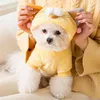 Hond Kleding Winter Capuchon Puppy Kleding Leuke Kat Pluche Kostuum Kleine Medium Teddy Huisdier Rollenspel Ontwerper Schnauzer