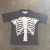 قمصان الرجال 2023SS Kapital Kountry T-Shirt Hollow Skull Print Plus Size Top Streetwear