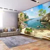 Custom 3D Po Behang Kasteel Tuin Zeezicht Muurschildering Woonkamer Sofa Slaapkamer Wanddecoratie Muurschildering Papel De Parede 3D250V